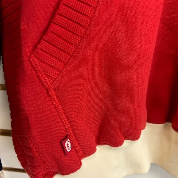 Ecko‎ Unltd. Hoodie Pullover Red/Blue/Cream Embroidered NWT Hand Warmer Pocket - Picture 4 of 14